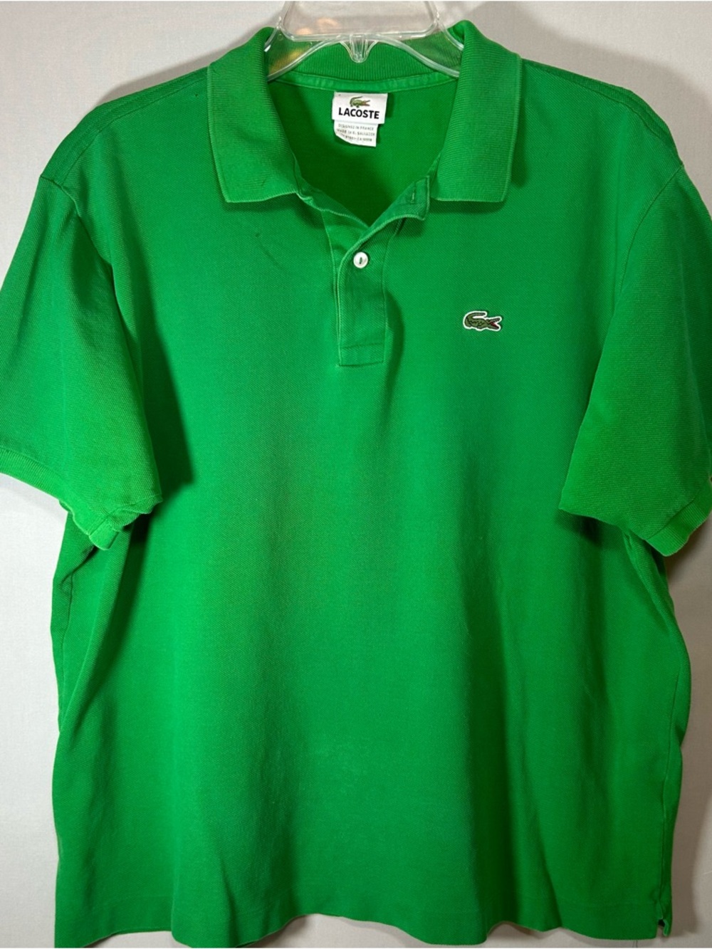 Lacoste Bright Green Polo Shirt with Crocodile Logo